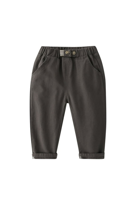 Girls Uniform Pants Toddler Boys' 9-12 Month Boy Pants Solid Color Mid Rise Elastic Waistband Leggings Work Pants with Pockets Everyday Casual Trendy Outfits Durable Kids Clothes Boys Size