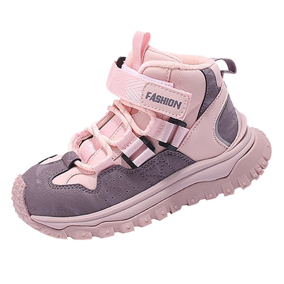 MZXELPRJD High Top Sneaker for Boys Girls Kids Winter Shoes Fashion Solid Color Mesh Breathable Basketball Shoes Sports Running High-Top Sneaker with Adjustable Strap