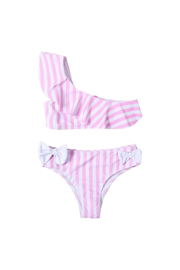 Kids Swimsuit Big Kids Striped Cute Clothes for Girls Bow Bikini Two Piece Summer 2 Piece Bathing Suits for Teens Boy Bathing Suit Bathing Suit for Teens Girls Bathing Suits Size 10-12