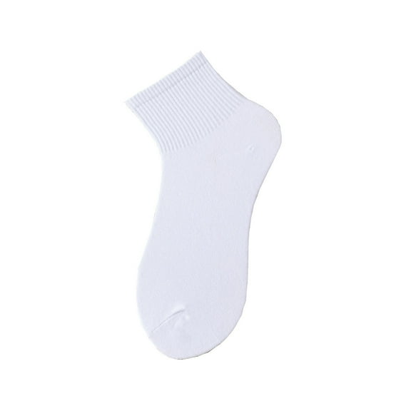 MZXELPRJD No Show Socks Womens 5 Pairs Unisex Pure Color Comfortable Stockings Non-Slip Stripe Short Stockings, Women's Socks White