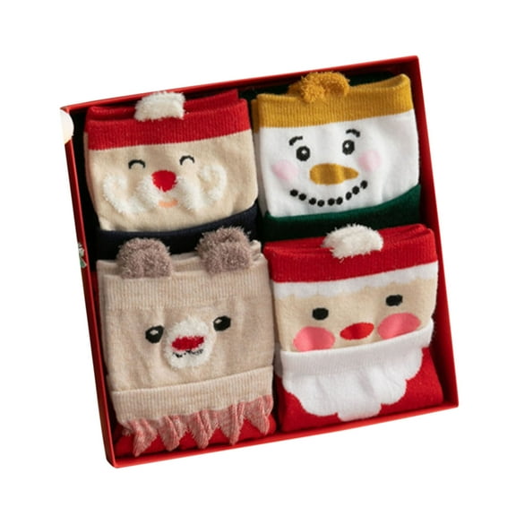 MZXELPRJD No Show Socks Womens Cartoon Floor Socks Thicken Warm Non-slip Sleeping Socks Slippers Socks, Compression Socks for Women Red M