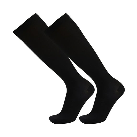 MZXELPRJD No Show Socks Womens Compression Socks for Men & Graduated Knee High Compression Stockings Calf Leg & Foot, White Socks Women Black L