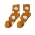 thumbnail image 1 of MZXELPRJD No Show Socks Womens Coral Socks Autumn Winter Tube Socks Sleep Socks Cute Home Polka Dot Thick Stockings, Soccer Socks Yellow, 1 of 4