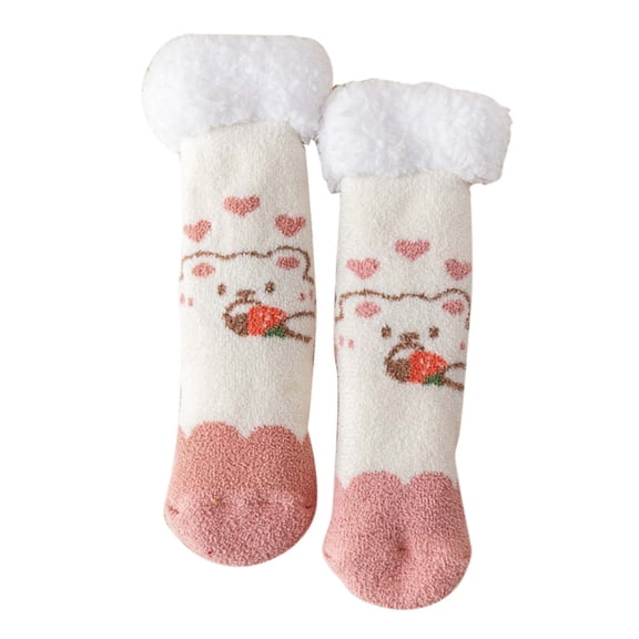MZXELPRJD No Show Socks Womens Cute Style Lamb Velvet Socks Autumn Winter Home Plus Velvet Thick Floor Socks, Womens Socks Size 9-11