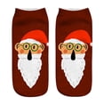 thumbnail image 1 of MZXELPRJD No Show Socks Womens Fashion Three-dimensional Printed Socks Christmas Socks, White Ankle Socks, 1 of 1