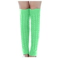 thumbnail image 1 of MZXELPRJD No Show Socks Womens Fashion Winter Warm Leg Warmers Knitted Crochet Long Socks, Womens Ankle Socks Green, 1 of 7
