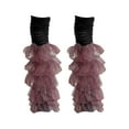 thumbnail image 1 of MZXELPRJD No Show Socks Womens Fluffy Leg Warmers Rib Knit Lolita Girls Boot Socks, Soccer Socks Wine, 1 of 4