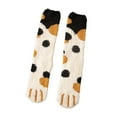 thumbnail image 1 of MZXELPRJD No Show Socks Womens Fuzzy Socks Cozy Soft Fluffy Cute Animal Slipper Socks Sleeping Warm Socks for Girls, White Socks Beige, 1 of 8