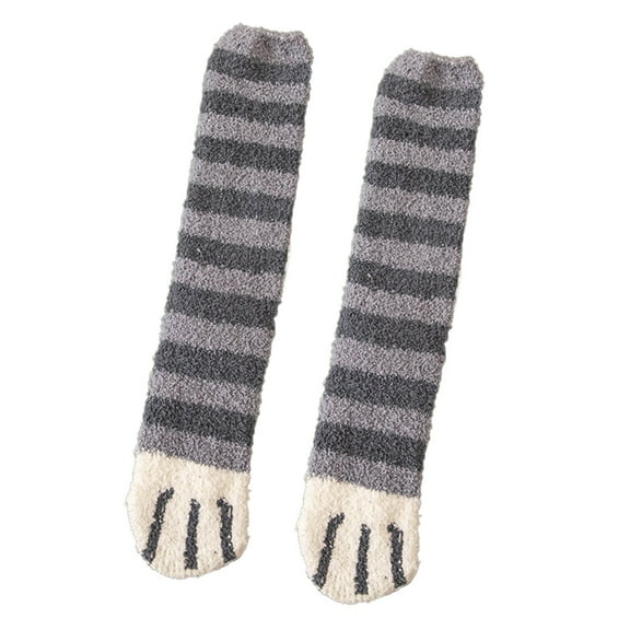MZXELPRJD No Show Socks Womens Fuzzy Socks Cozy Soft Fluffy Cute Animal Slipper Socks Sleeping Warm Socks for Girls, White Socks Grey