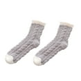 thumbnail image 1 of MZXELPRJD No Show Socks Womens Fuzzy Socks for Warm Soft Fluffy Socks Thick Cozy Plush Sock Winter Christmas Socks for Women, Womens Crew Socks Grey, 1 of 3