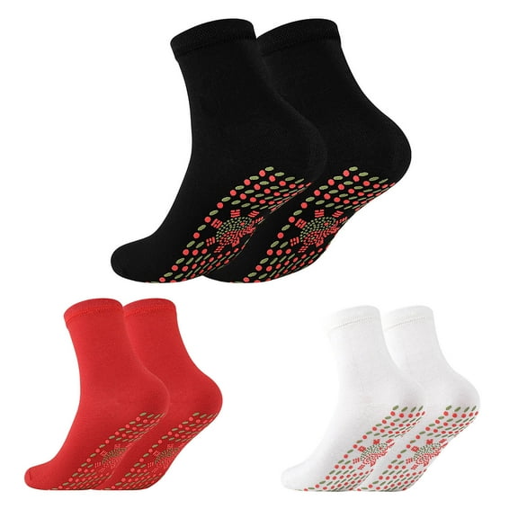 MZXELPRJD No Show Socks Womens Heated Socks Tourmaline Self-heating Comfortable Winter Warm, Black Socks