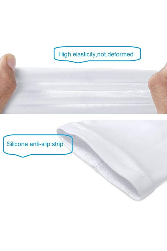 No Show Socks Womens Leg Sleeve Compression Long Sleeve Men Calf Tibia Support, White Socks White M