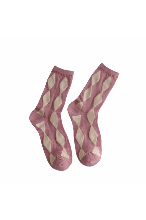 No Show Socks Womens Medium Tube Socks Summer Thin Breathable Candy Color Contrast Stack Socks, Running Socks Womens Pink