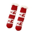thumbnail image 1 of MZXELPRJD No Show Socks Womens Slipper Socks Home Floor Socks Winter Warm Fuzzy Lined Socks Super Soft Socks Unisex, Womens Socks Size 7-9 Red, 1 of 4