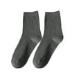 thumbnail image 1 of MZXELPRJD No Show Socks Womens Spring Autumn All Cotton Solid Color Comfortable Breathable Stacked Socks Autumn Socks, Running Socks Grey, 1 of 3