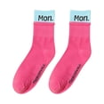 thumbnail image 1 of MZXELPRJD No Show Socks Womens Trend Color Matching Creative Week Printed Cotton Socks Sock Sports Leisure Stockings, Socks Women Hot Pink, 1 of 3