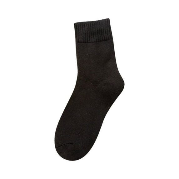 MZXELPRJD No Show Socks Womens Vintage Winter Soft Warm Thick Cold Knit Wool Crew Socks Multicolor, Running Socks Black