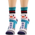 thumbnail image 1 of MZXELPRJD No Show Socks Womens Winter Cute Plush Ear Christmas Print Socks Super Soft Warm Socks, Ankle Compression Socks for Women Blue, 1 of 4
