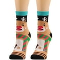 thumbnail image 1 of MZXELPRJD No Show Socks Womens Winter Cute Plush Ear Christmas Print Socks Super Soft Warm Socks, Ankle Compression Socks for Women Khaki, 1 of 3