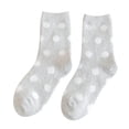 thumbnail image 1 of MZXELPRJD No Show Socks Womens Winter Dot Socks Autumn Winter Mid Tube Socks Thickened Warm Stockings, Low Cut Socks Women Grey, 1 of 3