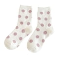 thumbnail image 1 of MZXELPRJD No Show Socks Womens Winter Dot Socks Autumn Winter Mid Tube Socks Thickened Warm Stockings, Low Cut Socks Women Pink, 1 of 3