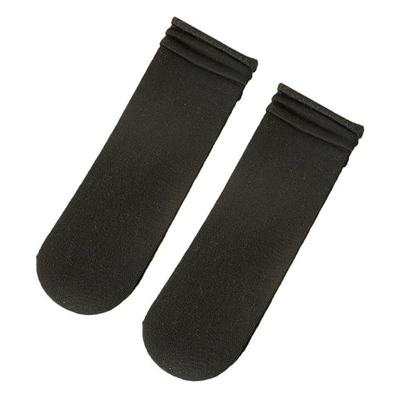 MZXELPRJD No Show Socks Womens Winter Solid Thick Warm Socks Cozy Crew Socks, White Ankle Socks Woman Black