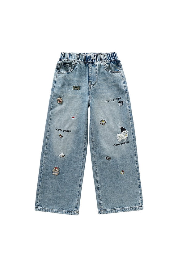 Pants for Teen Girls Ski Pants Girls Black Pants Pantalones De Mujer Cintura Alta Jogging Pants Y2k Clothes for 9 Year Olds, Blue 11-12 Years