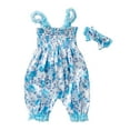thumbnail image 1 of MZXELPRJD Romper Ruffle & Floral Romper Baby Clothes Sets + Headband Matching Set for 2t Easter Outfit Boy Newborn Coming Home Outfit Boy Toddler Girl Outfits 5t Baby Girl Outfits 9-12 Months, 1 of 5