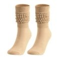 thumbnail image 1 of MZXELPRJD Scrunch Socks Women Slouch Socks for Woman Soft High Boot Socks Warm Thick Knit Woman Thigh High Socks Long Knee High Bubble Socks, 1 of 3