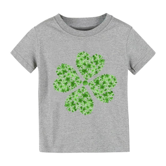 MZXELPRJD Shamrock Shirt Toddler Boy Girl T Shirt Kids St Patricks Day Shirt Boys Girls Saint Patrick's Clover Lucky Graphic Tees Toddler Short Sleeve T-Shirt Tops