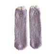 thumbnail image 1 of MZXELPRJD No Show Socks Womens Fuzzy Socks Ear Design Tube Socks Cute Animal Socks Fluffy Soft Winter Warm Socks Christmas Easter Giftsfor Women, Socks Womens Size 9-11 Purple, 1 of 6