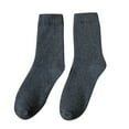 thumbnail image 1 of MZXELPRJD No Show Socks Womens Socks Autumn Winter Plus Velvet Padded Warm Towel Socks Solid Color Ladies Long Cotton Socks, Ankle Compression Socks for Women Dark Gray, 1 of 7