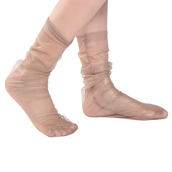 MZXELPRJD No Show Socks Womens Spring Summer Simple Adult Socks Breathable Fashion Trend Broken Flower Pile Socks Simple Skin Color Printed Socks, Womens Socks Size 9-11 Khaki