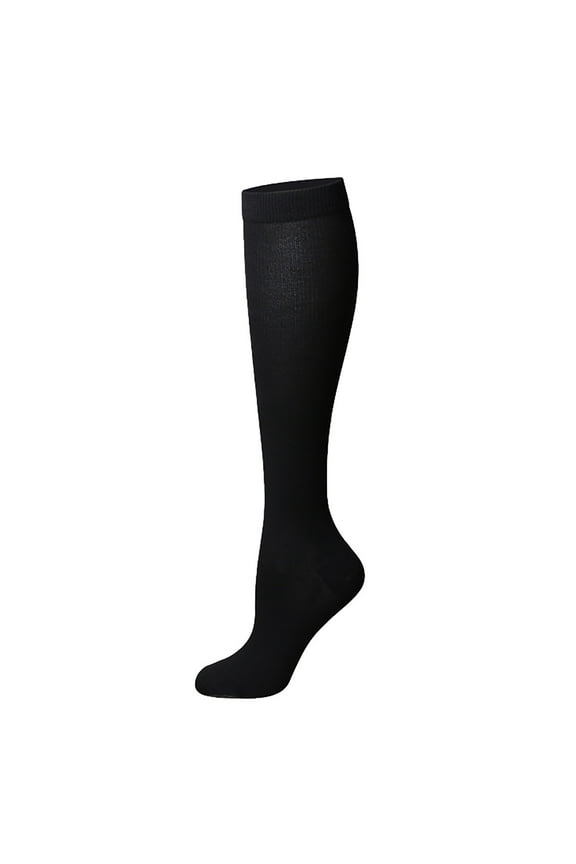 No Show Socks Womens Summer Mid Tube Solid Color Compression Socks Sports Socks Pressure Socks Calf Socks Pressure Socks, Compression Socks Black S