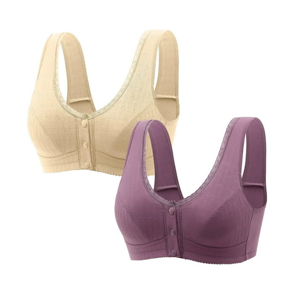 MZXELPRJD Sports Bras for Women Daisy Bra Sports Bras Front Snaps Seniors Wireless Beauty Back Full Coverage Comfor Easy Close Bra for Women No Underwire Camouflage