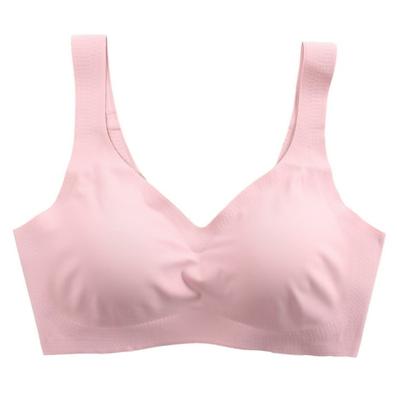 MZXELPRJD Sports Bras for Women Fashion Solid Color Trackless Vest Underwear without Steel Ring Sports Sleep Bra Wireless Bras for Women Pink
