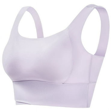 MZXELPRJD Sports Bras for Women Lace Front Button Shaping Cup Adjustable Shoulder Strap Large Size Bra White Sports Bra Purple