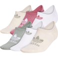 thumbnail image 1 of adidas Originals Women's Trefoil Superlite Super No Show Socks (6-Pair) Medium Wonder White/Silver Green/Pink Strata, 1 of 7