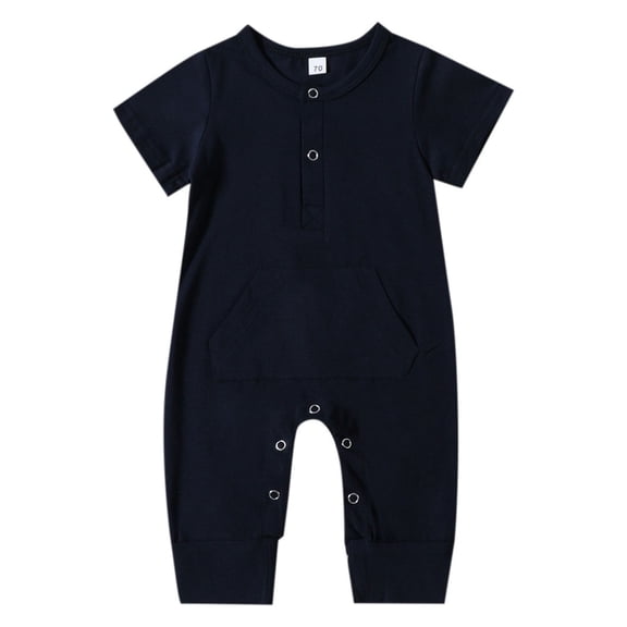 MZXELPRJD Sweater Romper Baby Girl Short Sleeve Solid Pocket Pullover Romper Jumpsuit 18m Everyday Play Clothes Best Gifts Toddler Wedding Outfit Boy Baby Girl Winter Outfits Catholic Baptism Outfit