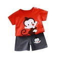thumbnail image 1 of MZXELPRJD Toddler Boy Outfits Athletic Summer Short Sleeve T-Shirt and Shorts Kids Outfit Set Boys Clothes Baby Boy Tee Tops Clothes Set, 1 of 4