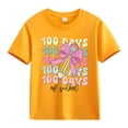 thumbnail image 1 of MZXELPRJD Toddler Clothes 100 Days Kids Girls Bow Pen Print Shirts 100th Day of School Gift T-Shirt Short Sleeve Creneck Tees Top, 1 of 8