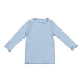 thumbnail image 1 of MZXELPRJD Toddler Girl Ruffled Long Sleeve Shirt Kids Basic Tank Top Boys Girls Casual Summer Plain Solid Ruffled Tshirts Kids Clothes, 1 of 4