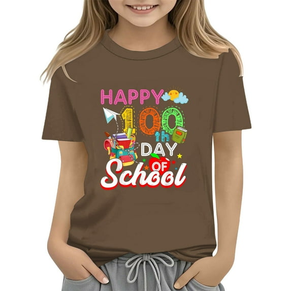 MZXELPRJD Trendy Graphic Tees White Top Girls Toddler Girl Shirt Girls 8-10 Years Old Clothes Ropa Para Niñas De 11 Años Kids Clothes Girls Size 7-8 6-9 Month Boy Clothes Summer Little Girls