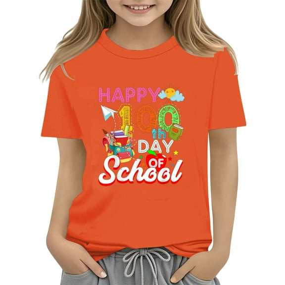 MZXELPRJD Trendy Graphic Tees White Top Girls Toddler Girl Shirt Girls 8-10 Years Old Clothes Ropa Para Niñas De 11 Años Kids Clothes Girls Size 7-8 6-9 Month Boy Clothes Summer Little Girls