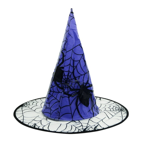 MZXELPRJD Witch Hat Kids Spider Web Print Foldable Witch Hats Halloween Accessories Party Supplies Assorted Colors