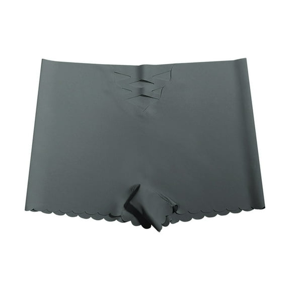 MZXELPRJD Womens Underwear Women's Briefs Female Non Pants Female Ice Silk Buttocks Lady Panties Panties for Women Pack Grey S