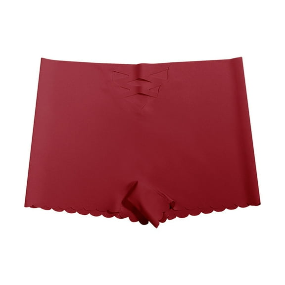 MZXELPRJD Womens Underwear Women's Briefs Female Non Pants Female Ice Silk Buttocks Lady Panties Panties for Women Pack Red S