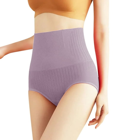 MZXELPRJD Womens Underwear Women's High Waisted Briefs Abdominal Pants Waist Chip Girdle Buttocks Beauty Body Shaping Panties Tummy Control Underwear Purple XXL