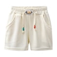 thumbnail image 1 of MZXELPRJD Youth Basketball Shorts Boys Cotton Boyshorts Biker Shorts Pack Boys Size 8 Clothes Teens Boys 5 Clothes Baby Boy Warm Clothes 2t Clothes, White 3-4 Years, 1 of 9