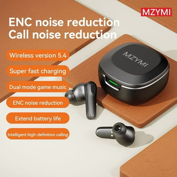 MZYMI A98 TWS Earphone Bluetooth5.4 Wireless ENC Noise Cancelling Headphone Touch Control In Ear Headset With Mic For Android iOS